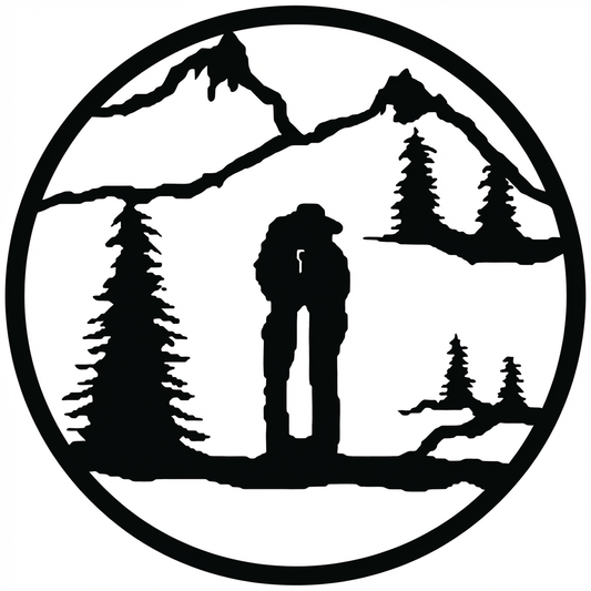 Cowboy Lovers round metal wall hanging, 13 inch, AllwayzMags