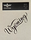 Wyoming Script Black - Vinyl Decal